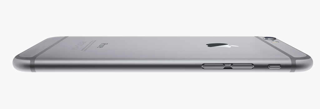 The impossibly thin unibody design of the iPhone 6. Photo from Apple.